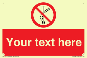 Custom prohibition Do not leave the tow track